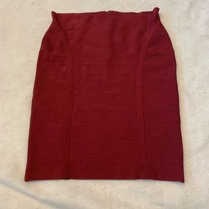 Guess Burgundy/Deep Red pencil skirt